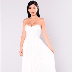 All White Fashion Nova Maxi Dress